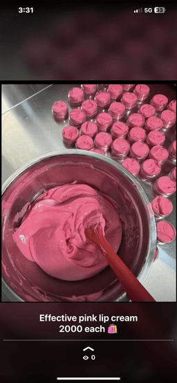Effective pink lip balm